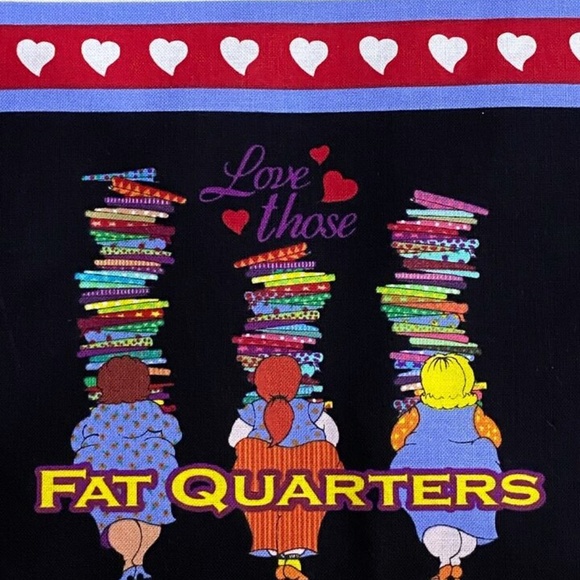 1+1= 2 YDS Fabric Love Those Fat Quarters Scattered Ladies & Borders Becky & Me - Picture 2 of 13